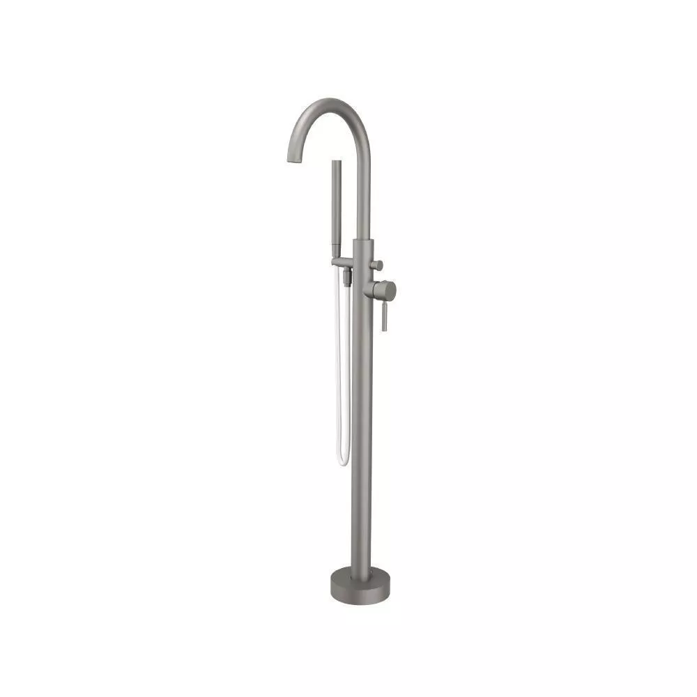 Steel Grey Freestanding Floor Mount Bathtub / Tub Filler With Hand Shower material