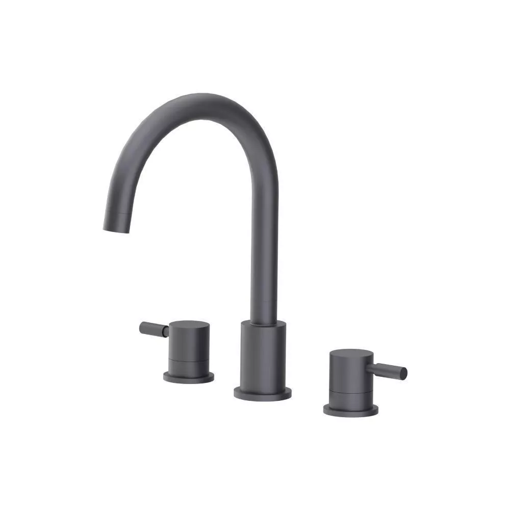 Dark Grey 3 Hole Deck Mount Roman Tub Faucet material