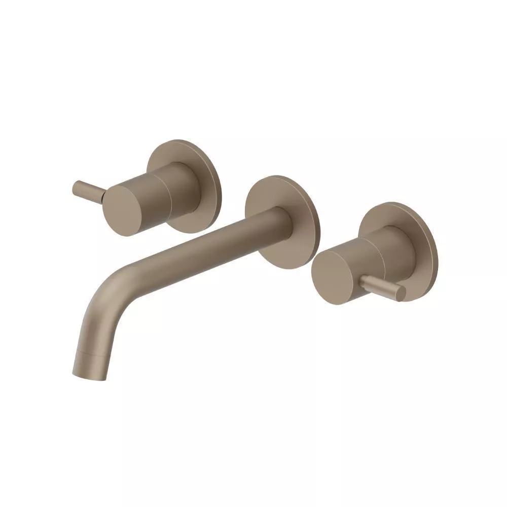 Dark Tan Two Handle Wall Mounted Tub Filler material