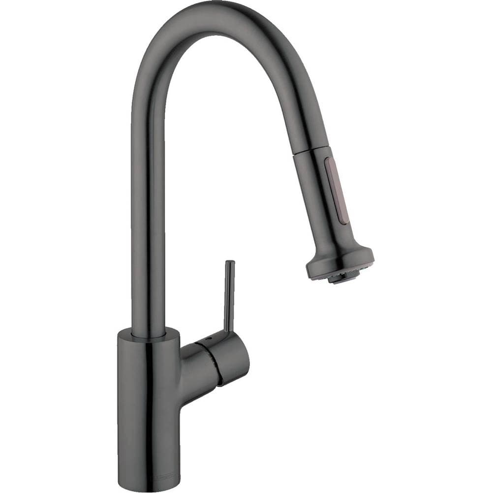 Talis S² HighArc Kitchen Faucet, 2-Spray Pull-Down, 1.75 GPM in Brushed Black Chrome material