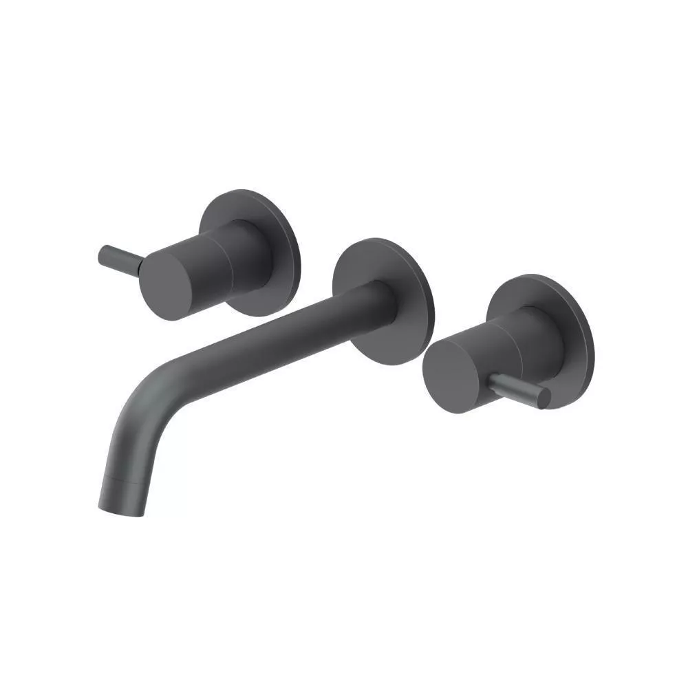 Rock Grey Two Handle Wall Mounted Tub Filler material