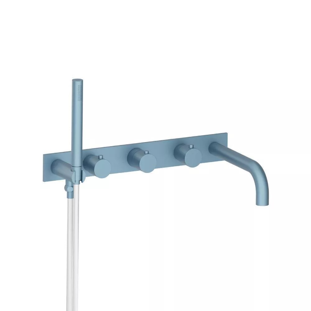 Blue Platinum Wall Mount Tub Filler With Hand Shower material