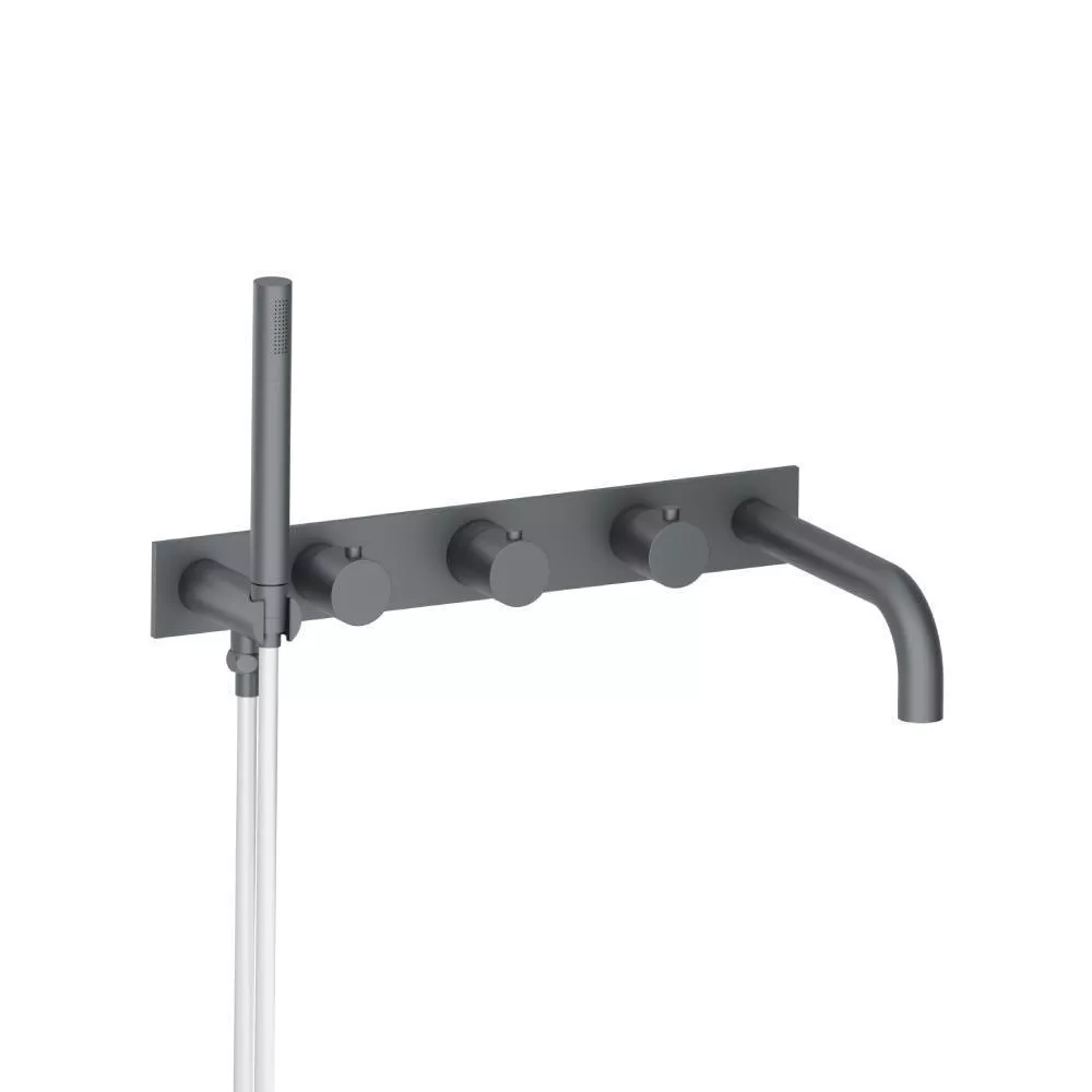 Rock Grey Wall Mount Tub Filler With Hand Shower material