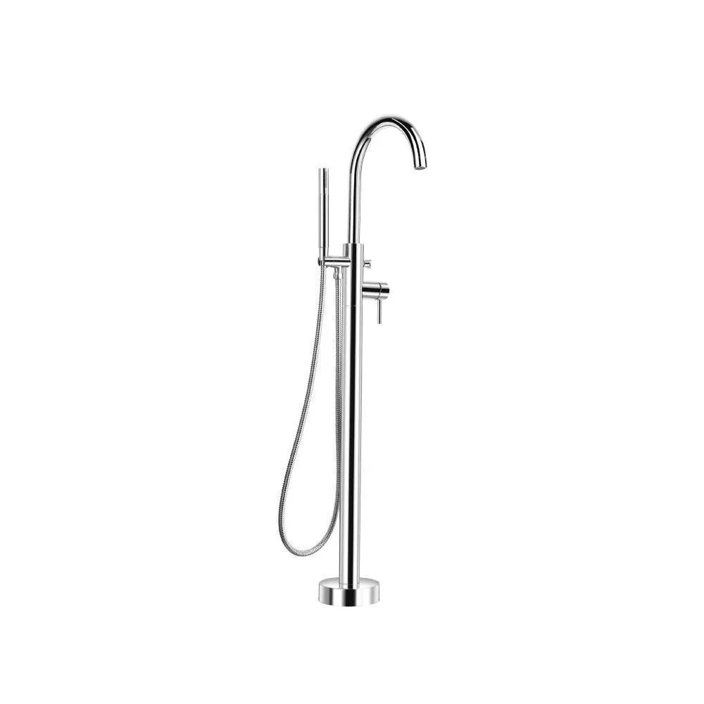 Chrome Freestanding Floor Mount Bathtub / Tub Filler With Hand Shower material