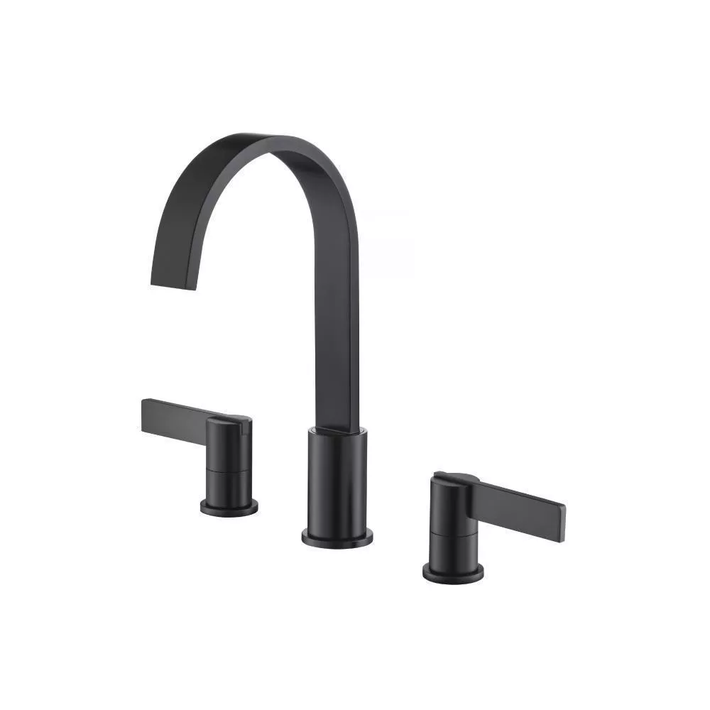 Matte Black 3 Hole Deck Mount Roman Tub Faucet material