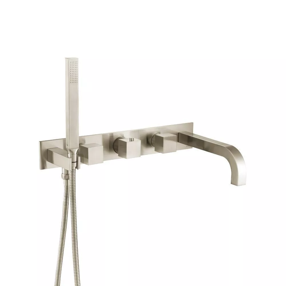 Brushed Nickel PVD Wall Mount Tub Filler With Hand Shower material