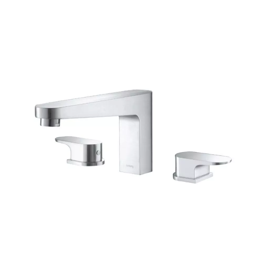 Brushed Nickel PVD 3 Hole Deck Mount Roman Tub Faucet material