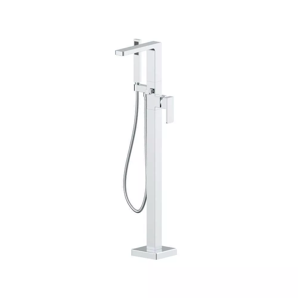 Chrome Freestanding Floor Mount Bathtub / Tub Filler With Hand Shower material