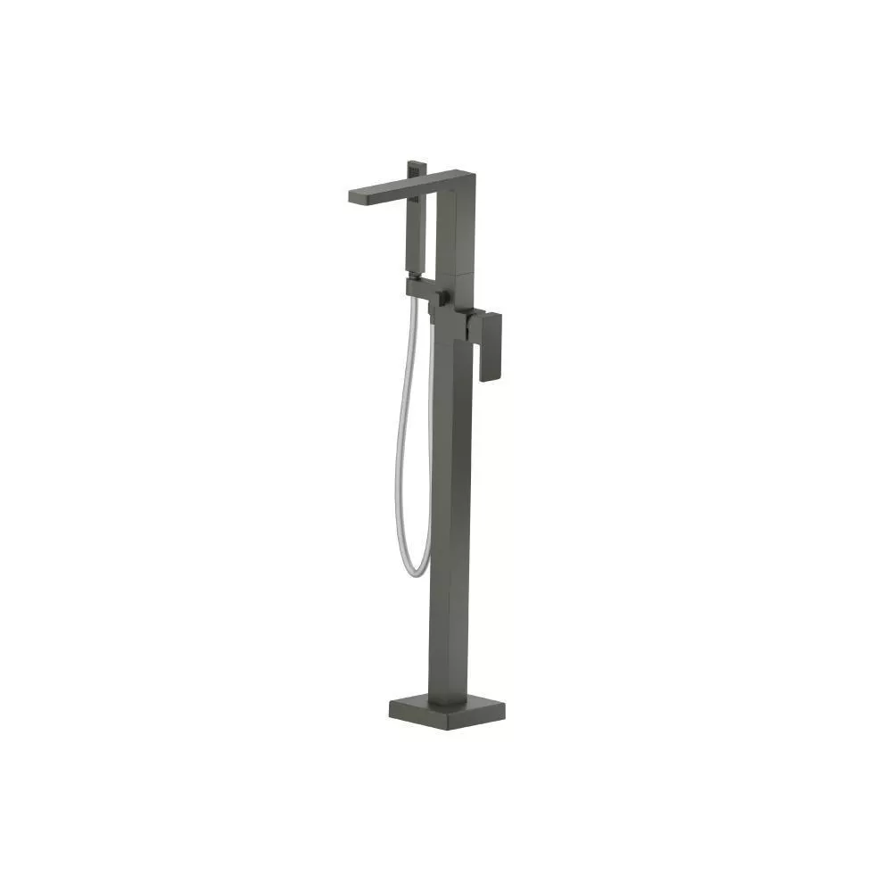 Gun Metal Grey Freestanding Floor Mount Bathtub / Tub Filler With Hand Shower material
