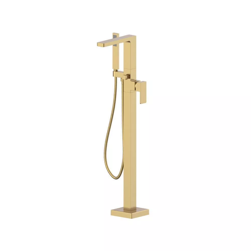Satin Brass PVD Freestanding Floor Mount Bathtub / Tub Filler With Hand Shower material