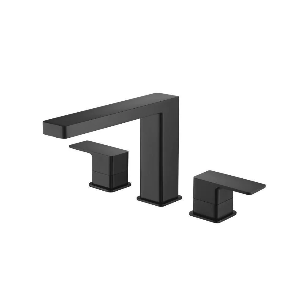 Matte Black 3 Hole Deck Mount Roman Tub Faucet material