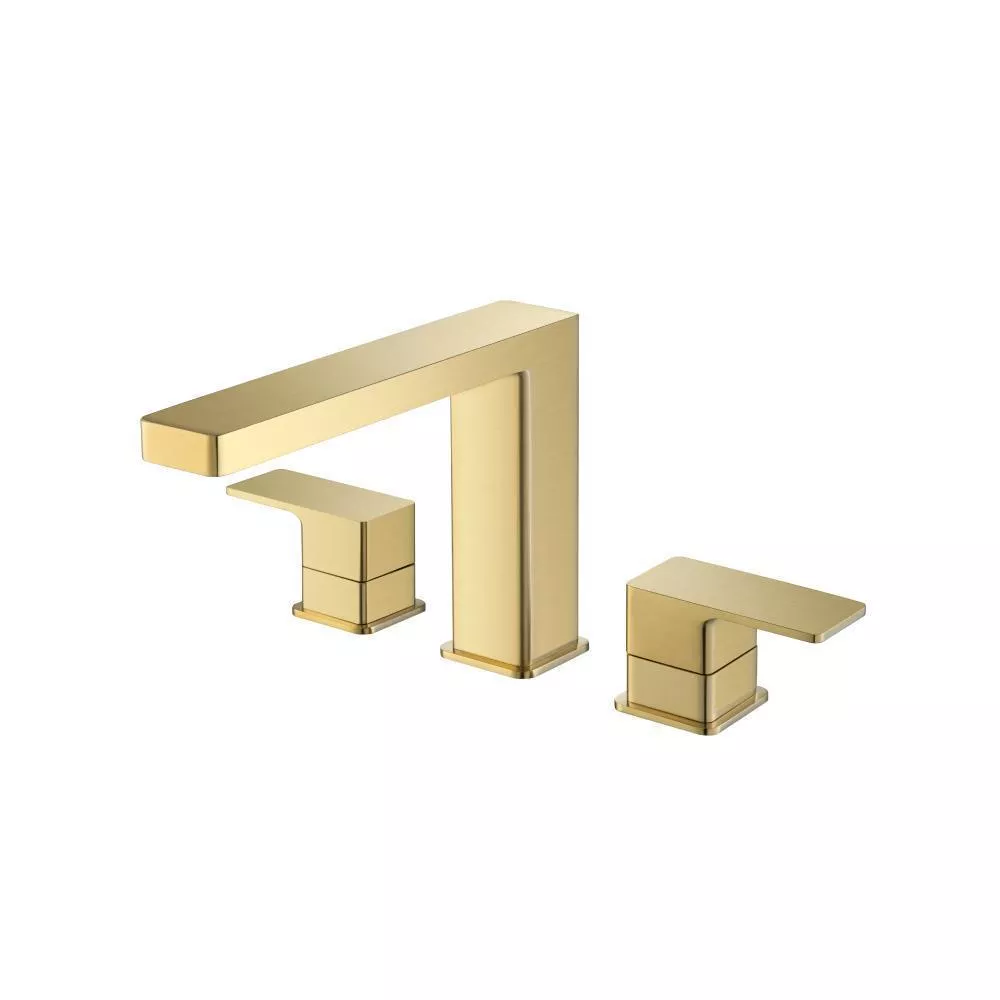 Satin Brass PVD 3 Hole Deck Mount Roman Tub Faucet material