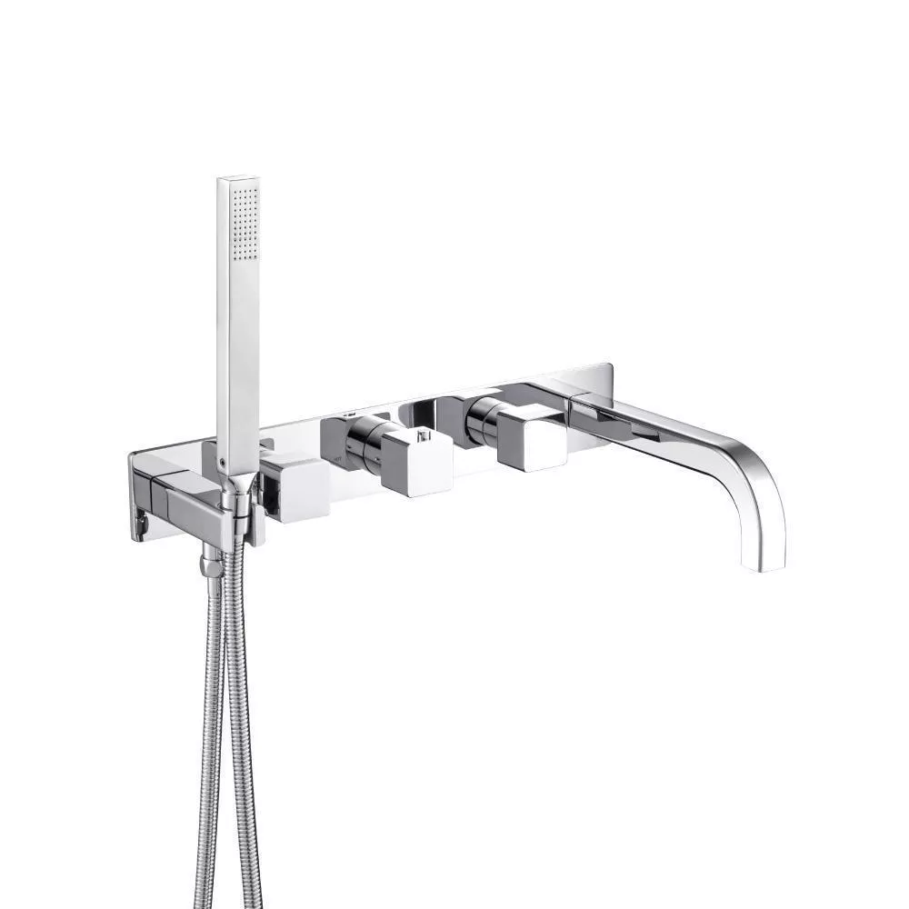 Chrome Wall Mount Tub Filler With Hand Shower material