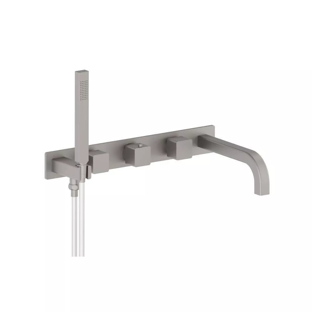 Steel Grey Wall Mount Tub Filler With Hand Shower material