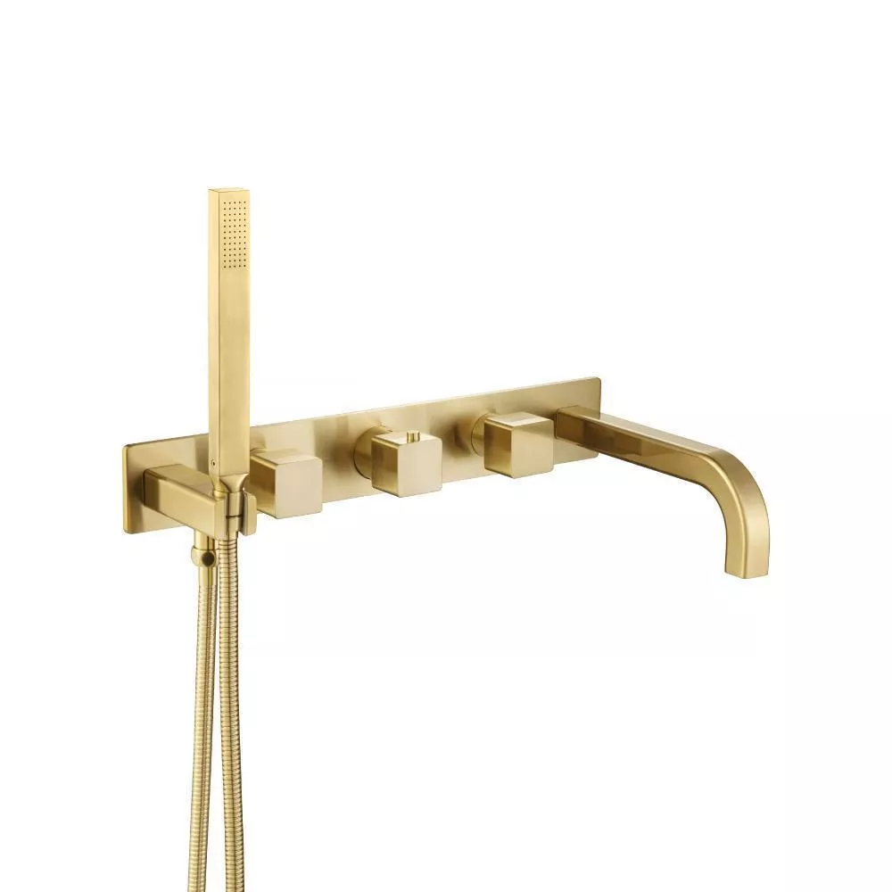 Satin Brass PVD Trim For Wall Mount Tub Filler With Hand Shower material