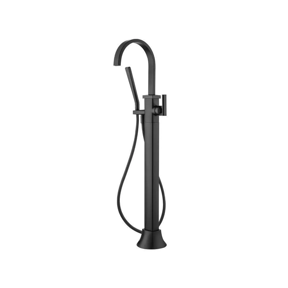 Matte Black Freestanding Floor Mount Bathtub / Tub Filler With Hand Shower material