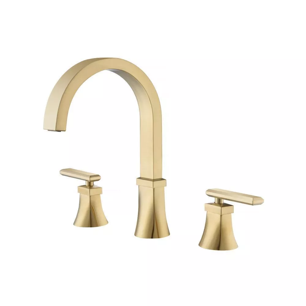 Satin Brass PVD 3 Hole Deck Mount Roman Tub Faucet material
