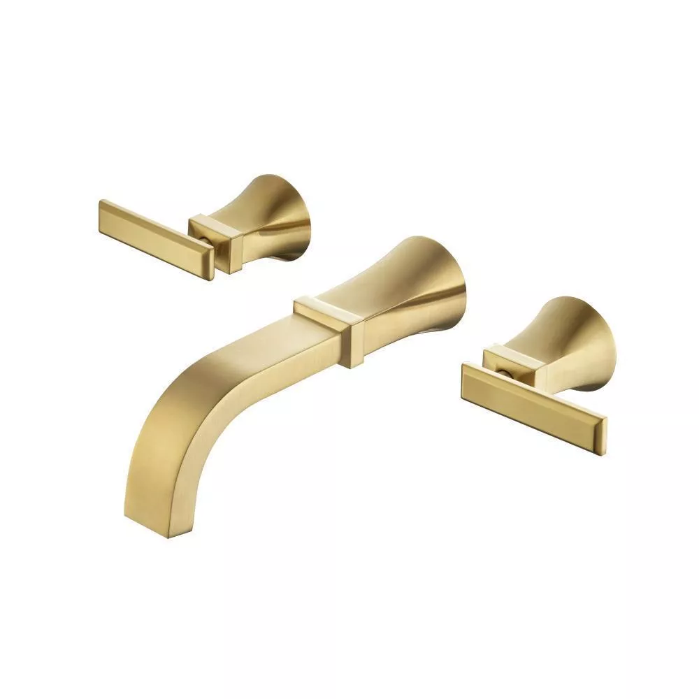 Satin Brass PVD Trim For Two Handle Wall Mounted Tub Filler material