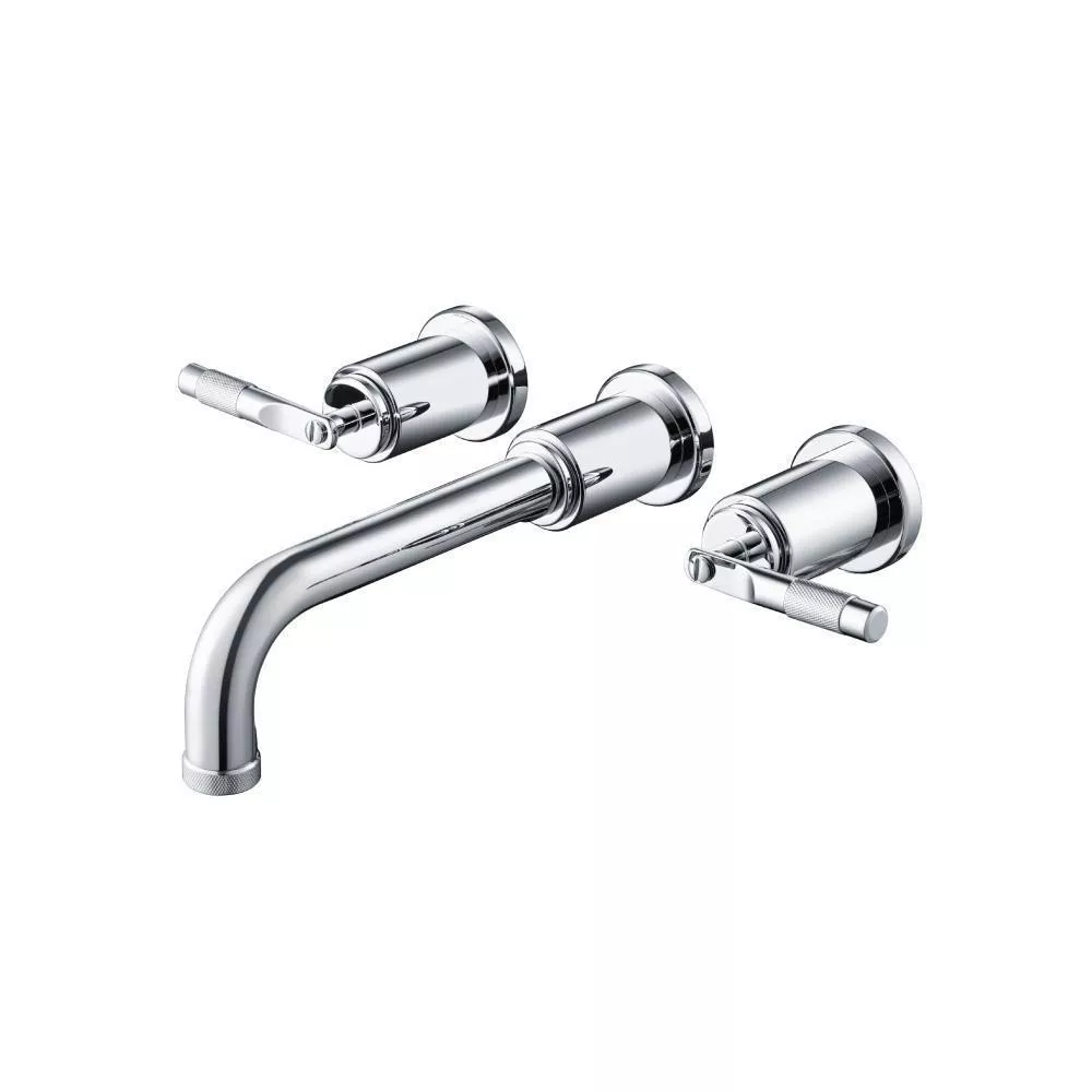 Chrome Two Handle Wall Mounted Tub Filler material