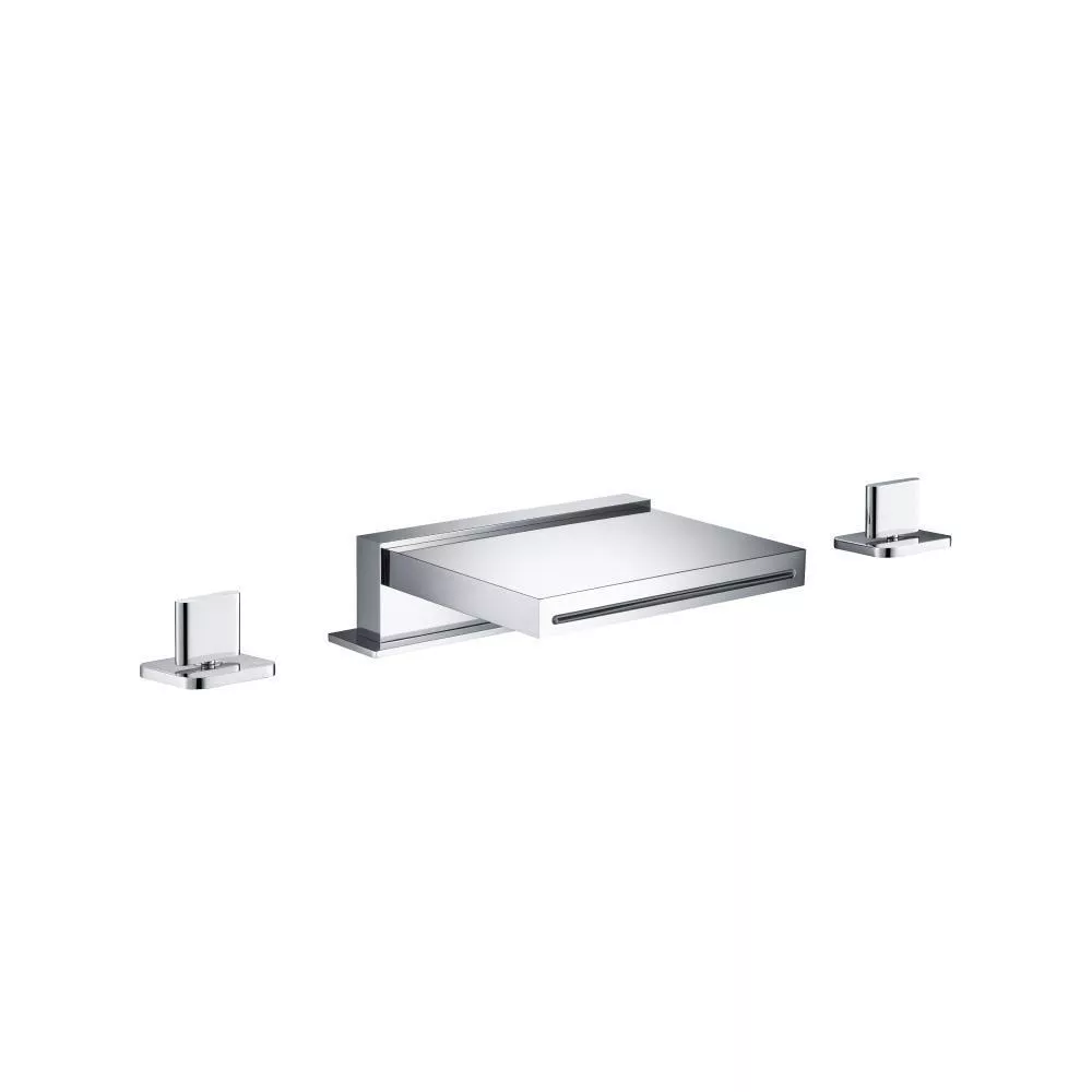 Chrome 3 Hole Deck Mount Cascade / Sheet Flow Roman Tub Faucet material