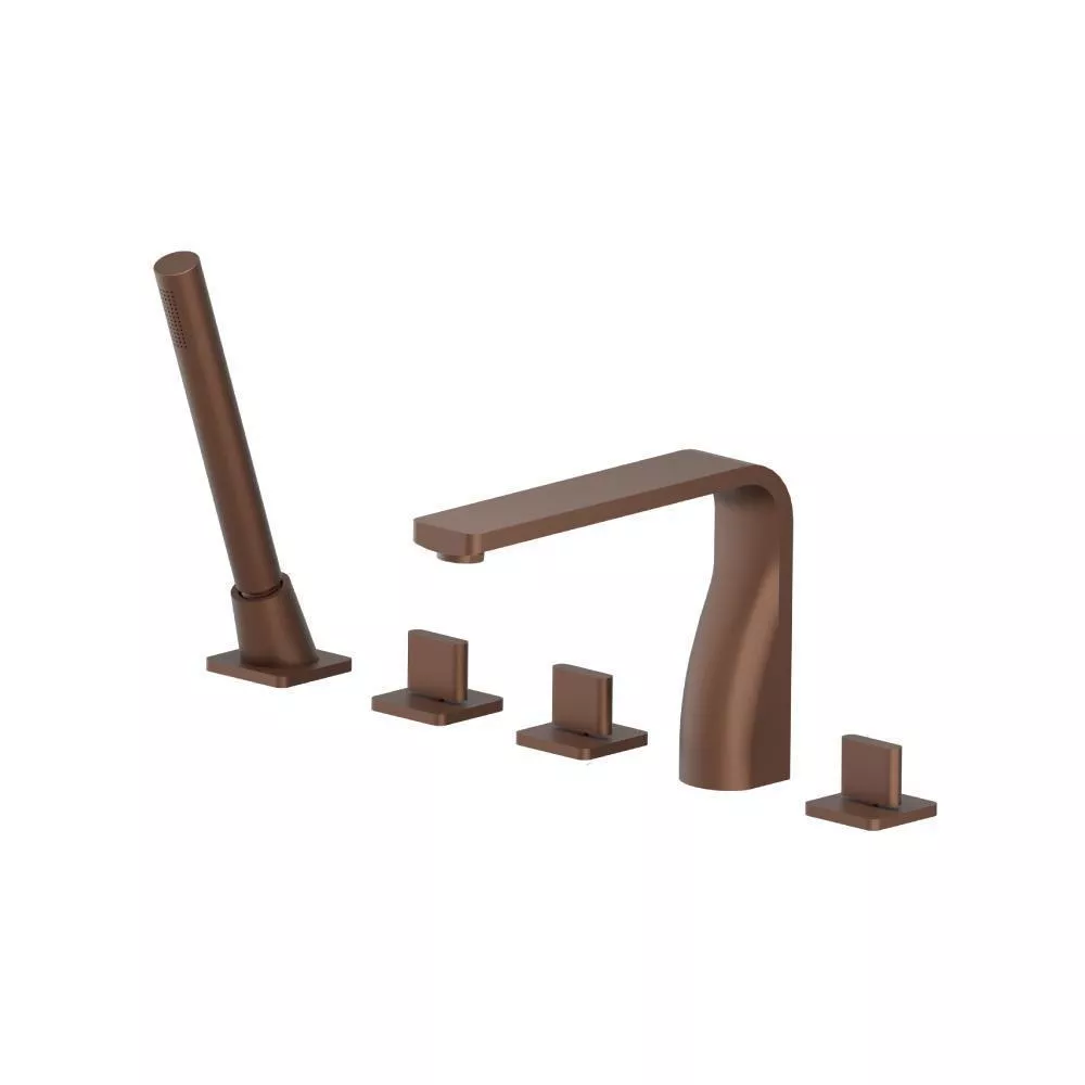 Vortex Brown Five Hole Deck Mounted Roman Tub Faucet With Hand Shower material