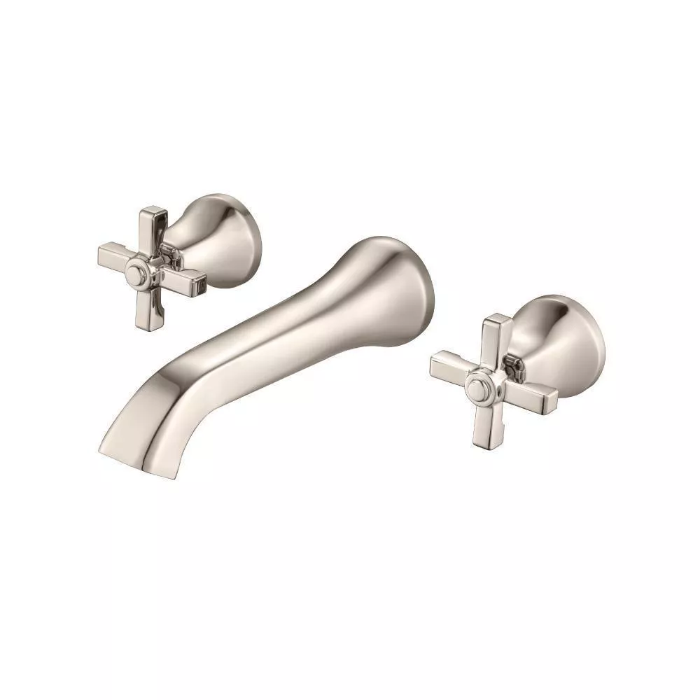Polished Nickel PVD Trim For Two Handle Wall Mounted Tub Filler material