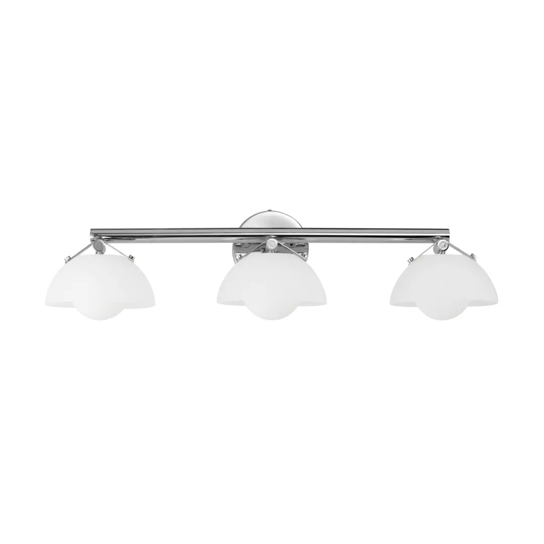 Domain 3-Light Wall Sconce - Frost/Polished Chrome material