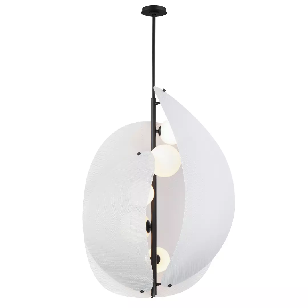Chips 5-Light Vertical Pendant - Matte White material