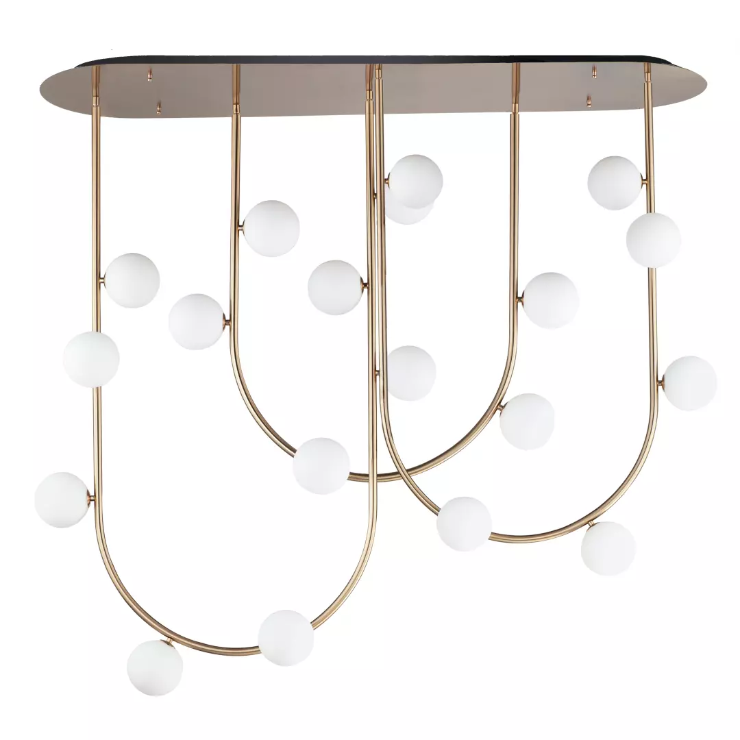 Contour 19-Light Fixed Stem Ceiling Light 3000K material