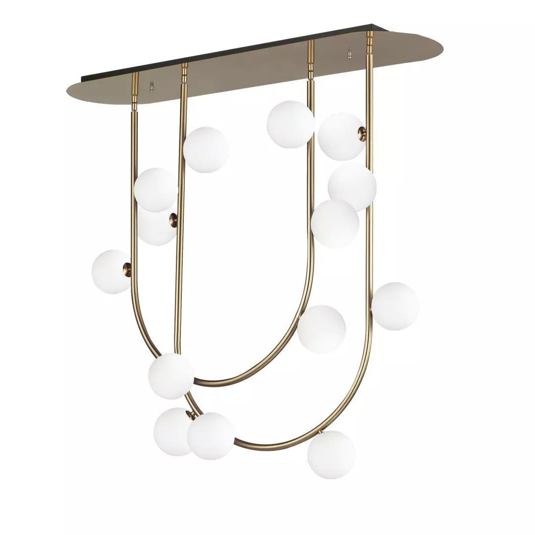 Contour 14-Light Fixed Stem Ceiling Light 3000K material