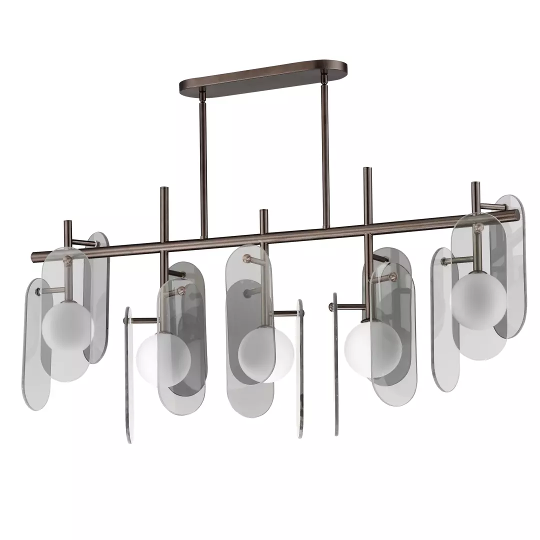 Megalith 5-Light Linear Pendant - Mirror Smoke material