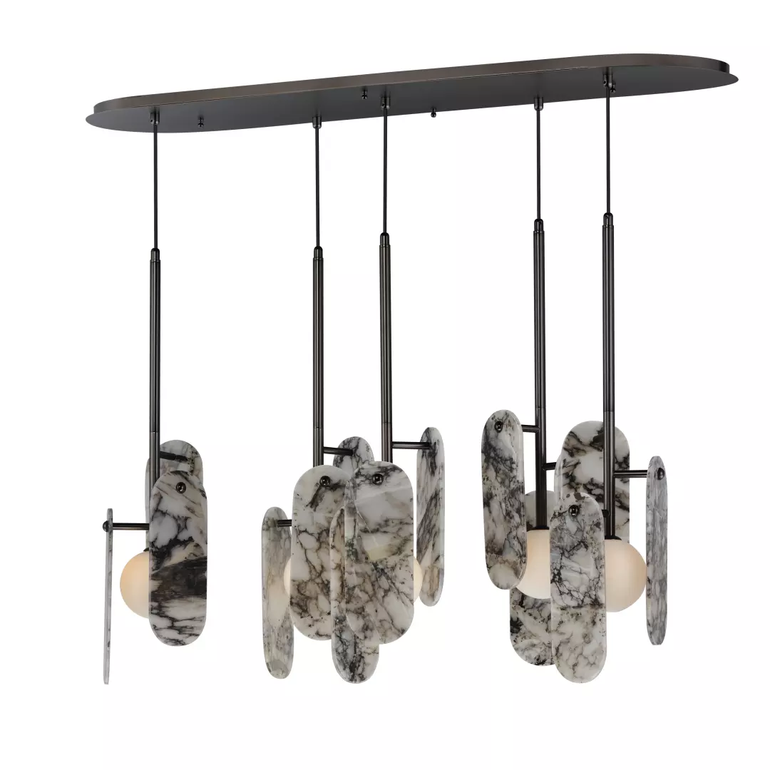 Megalith 5-Light Pendant Striae Arya material