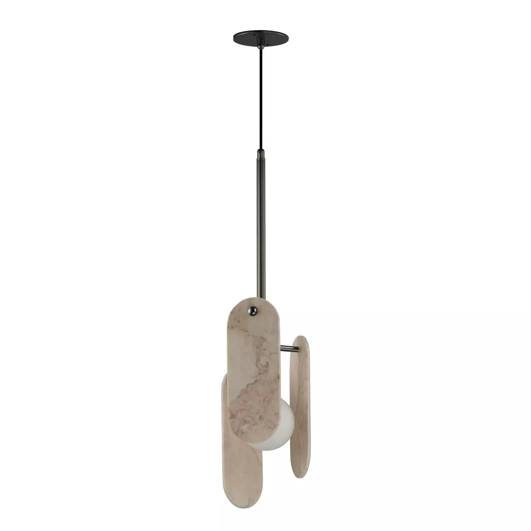 Megalith Cord Hung Pendant Rose Jade material