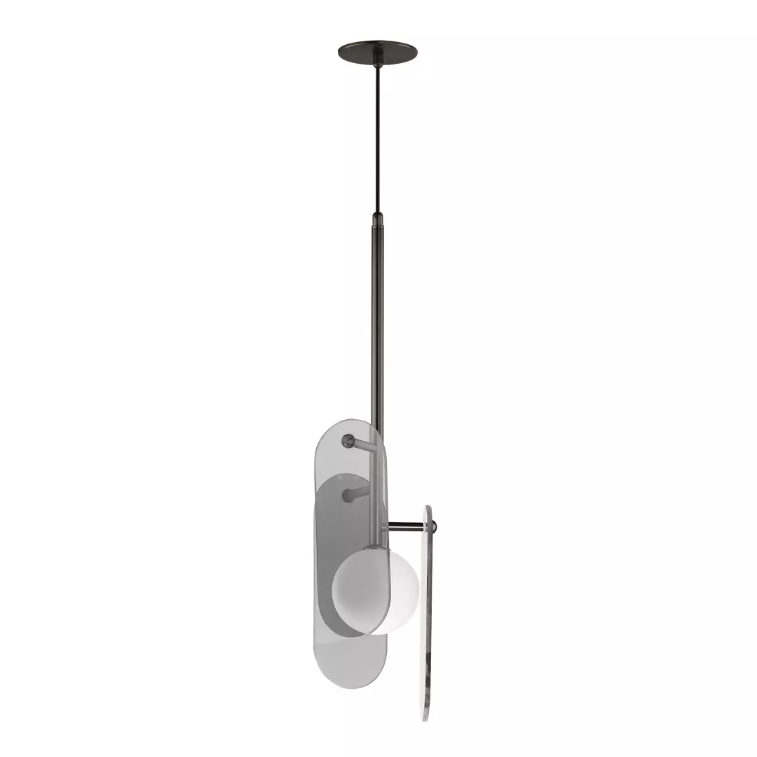 Megalith Cord Hung Pendant - Mirror Smoke material