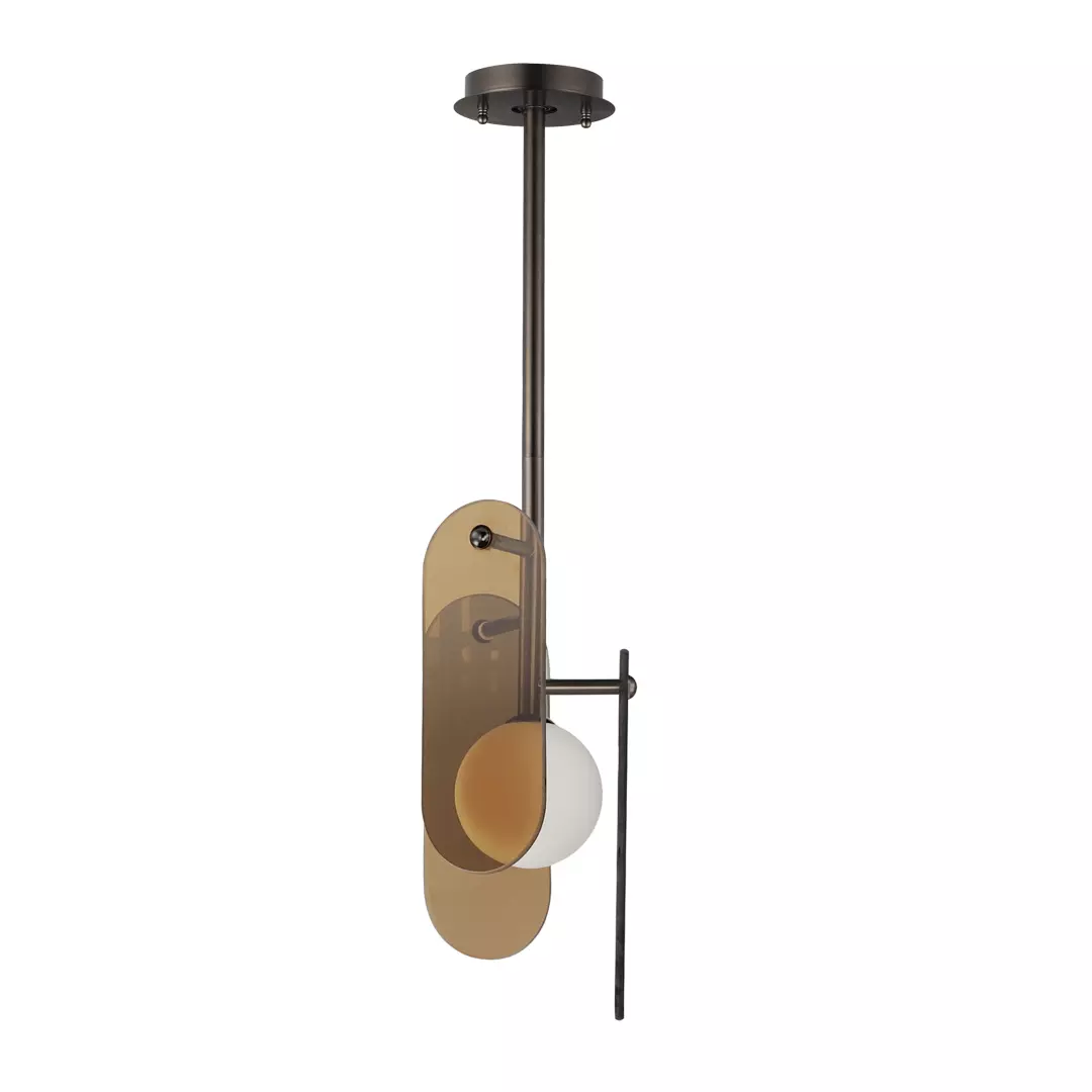Megalith Stem Hung Pendant - Amber material