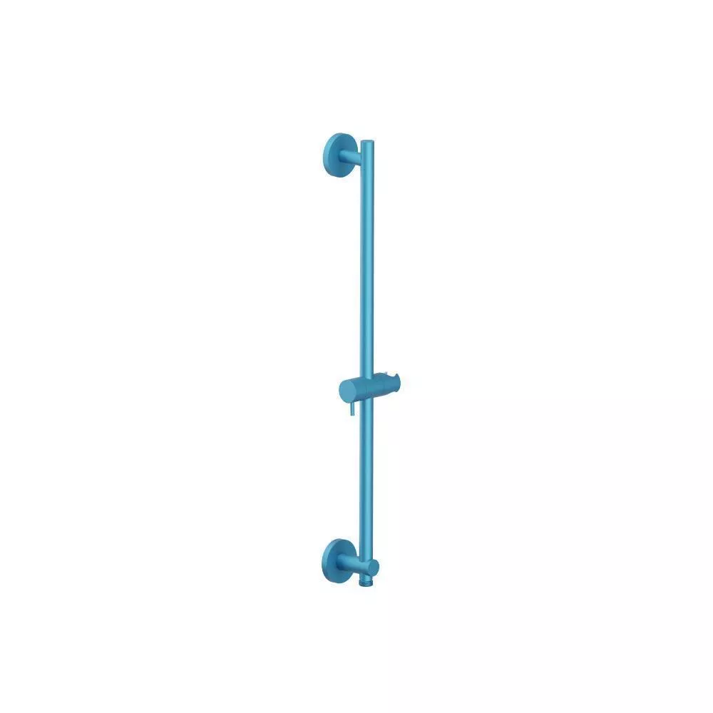 Sky Blue Shower Slide Bar With Integrated Wall Elbow material