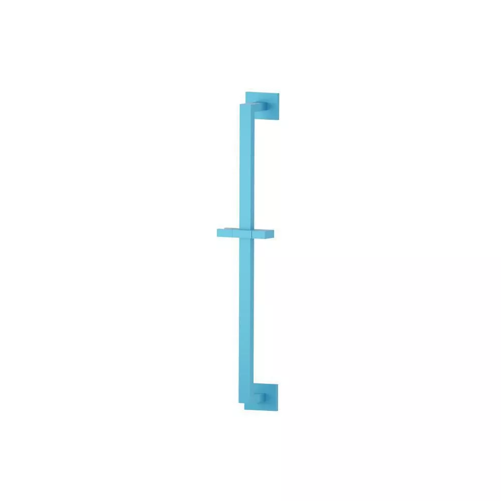 Sky Blue Shower Slide Bar With Integrated Wall Elbow material