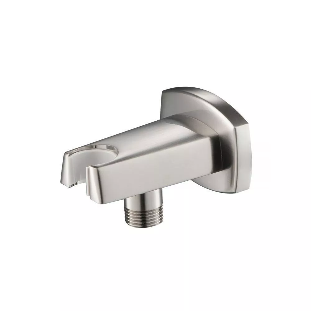 Brushed Nickel PVD Wall Elbow With Holder Combo material
