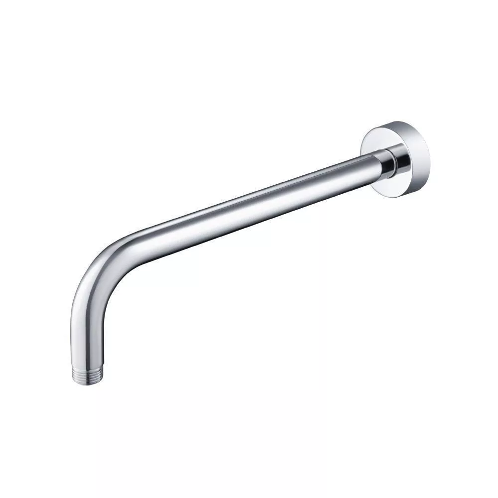 Chrome Wall Mount Round Shower Arm - 12" (300mm) - With Flange material