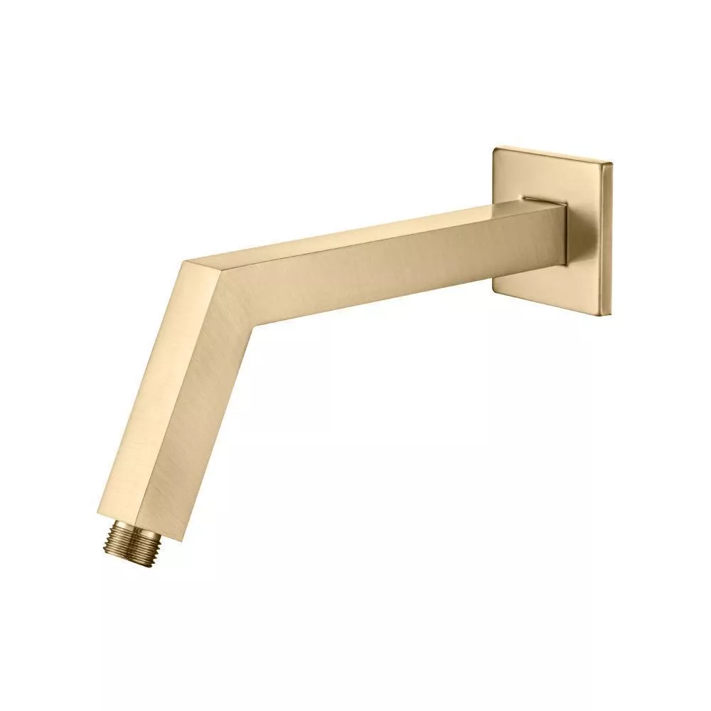 Brushed Bronze PVD Square Shower Arm With Flange - 10" - With Flange material