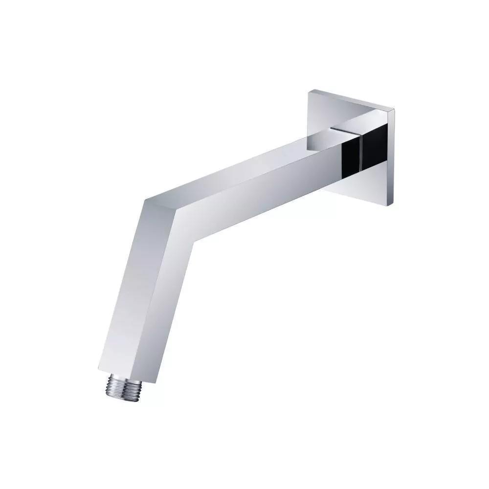 Chrome Square Shower Arm With Flange - 10" - With Flange material