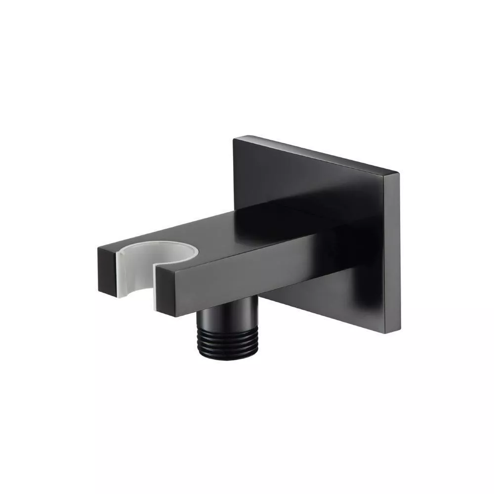 Matte Black Wall Elbow With Holder Combo material