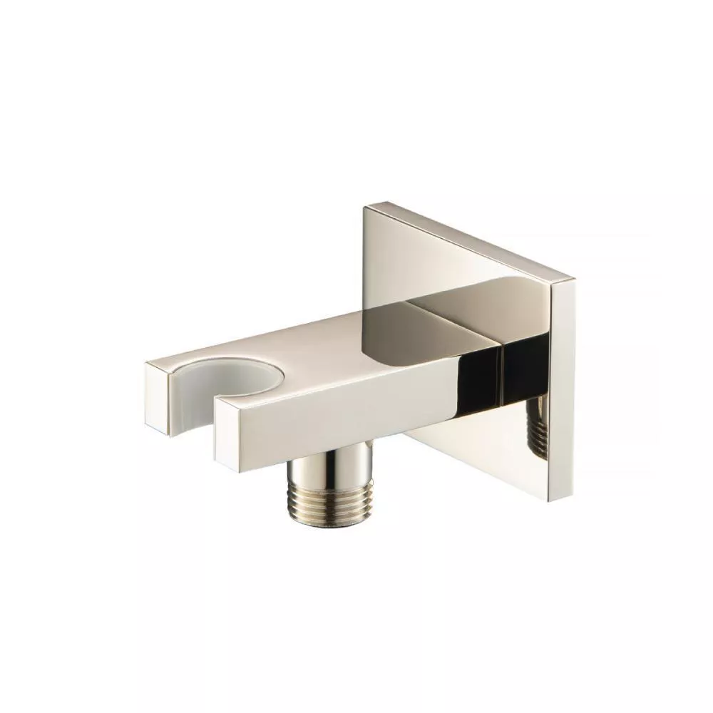 Polished Nickel PVD Wall Elbow With Holder Combo material