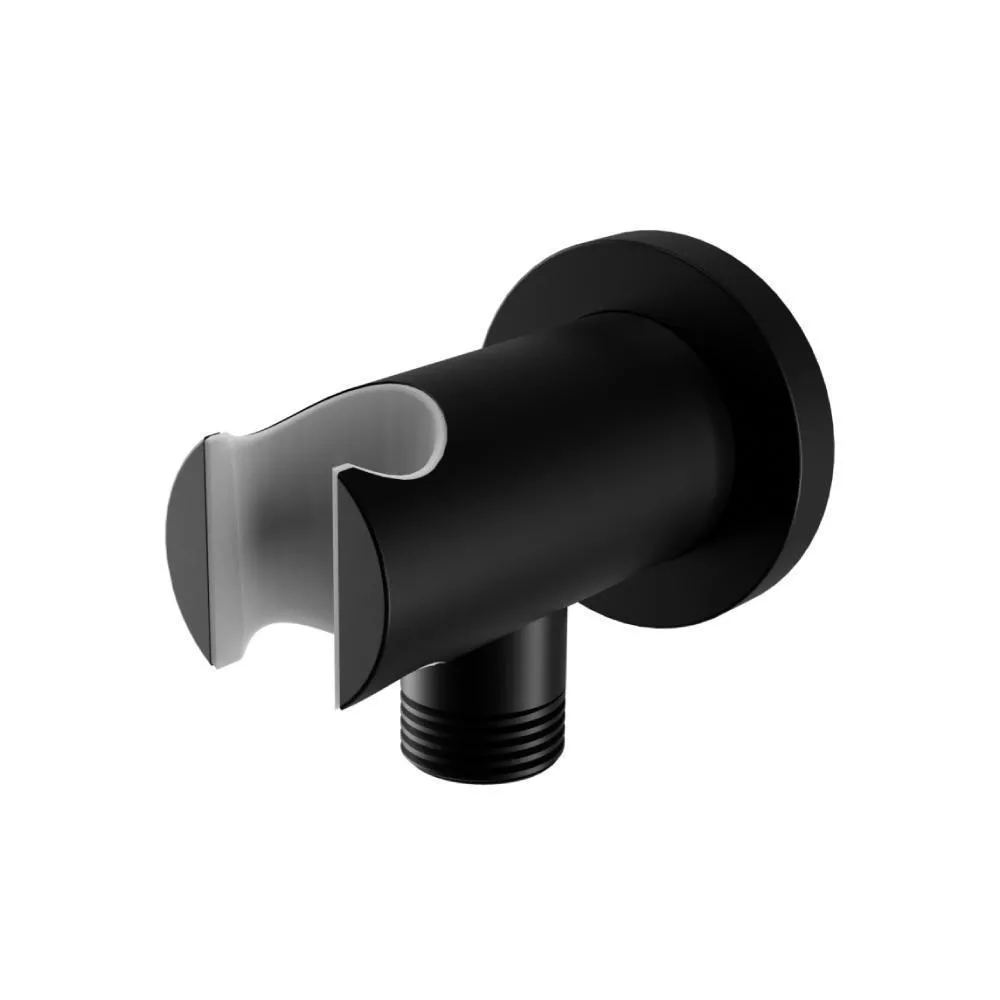 Gloss Black Wall Elbow With Holder material