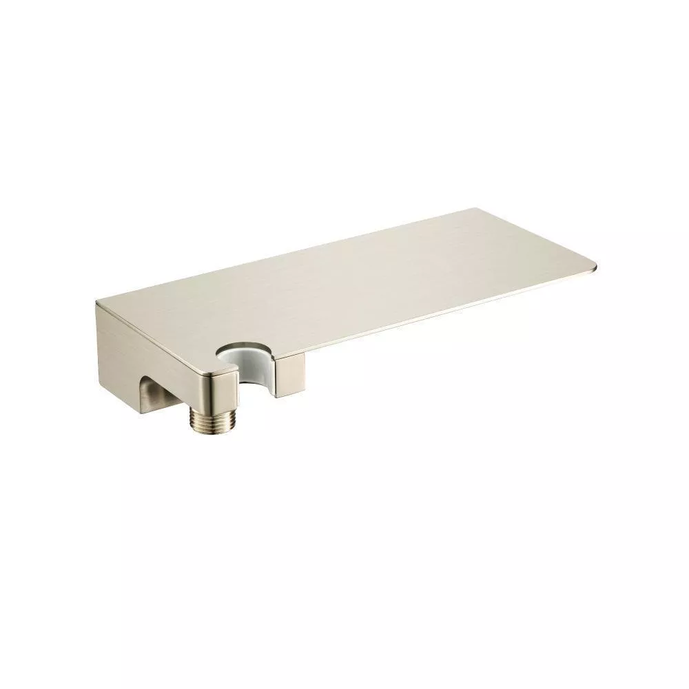 Brushed Nickel PVD Shower Shelf Thingy With Integrated Elbow & Holder material