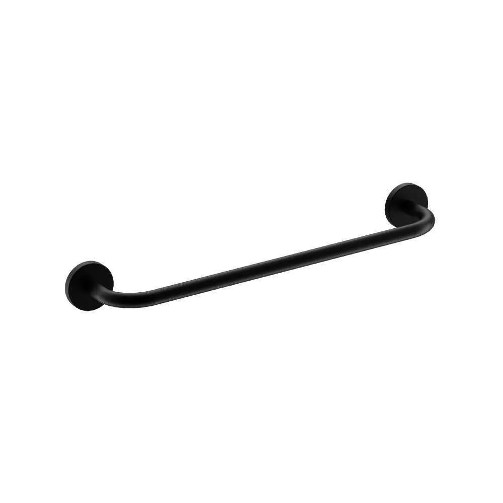 Gloss Black Brass Towel Bar - 18" material