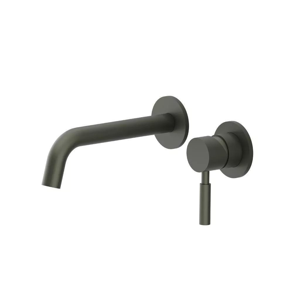 Dark Green Single Handle Wall Mounted Bathroom Faucet material