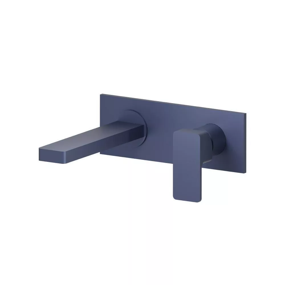 Navy Blue Single Handle Wall Mounted Bathroom Faucet material