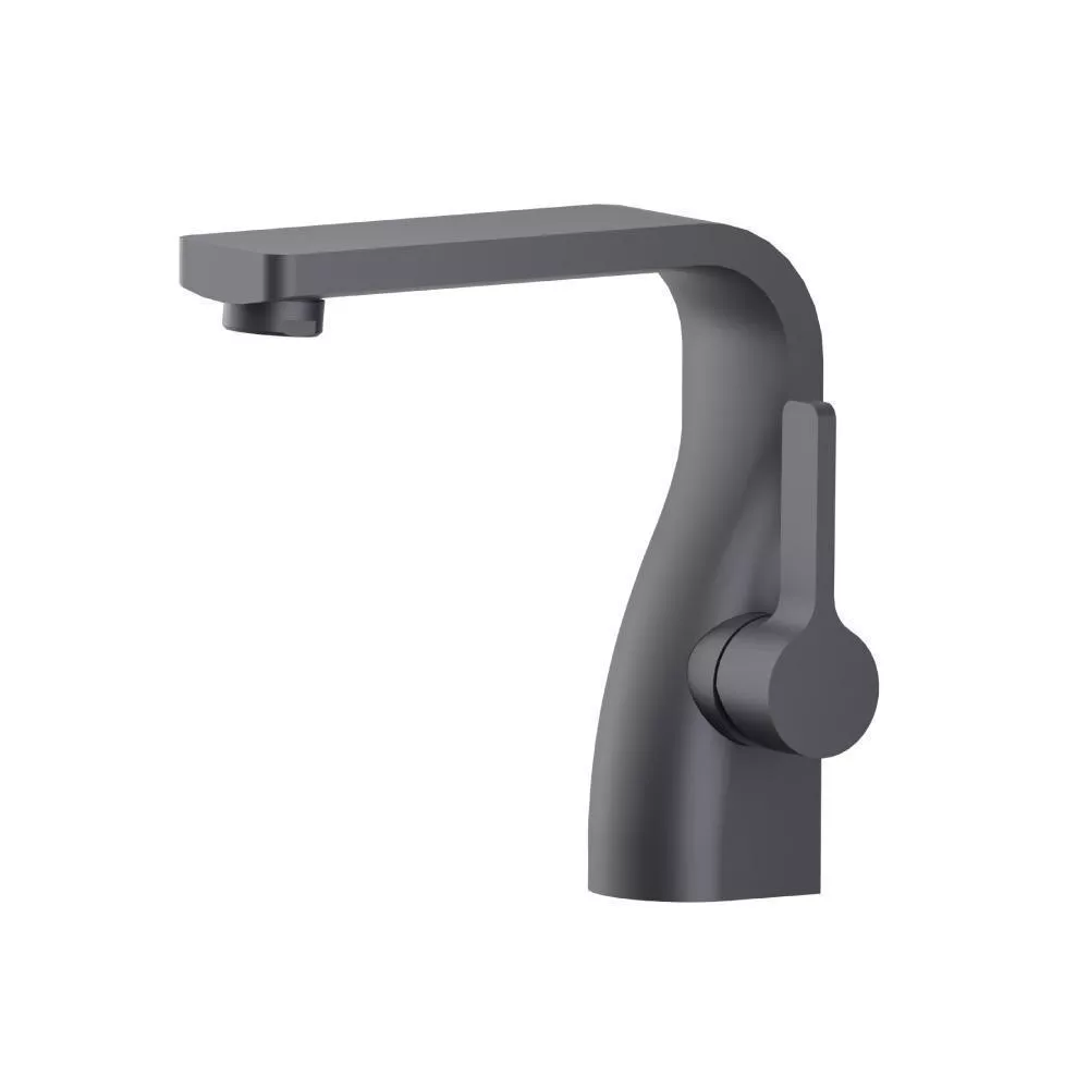 Dark Grey Single Hole Bathroom Faucet material