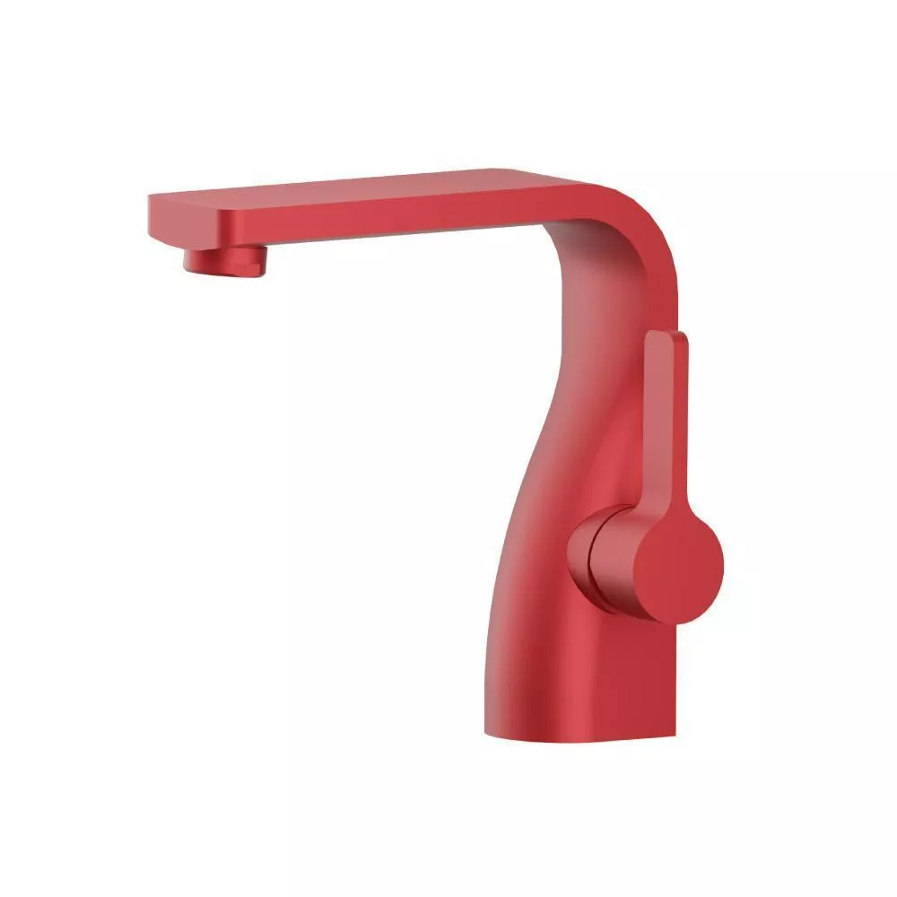 Deep Red Single Hole Bathroom Faucet material